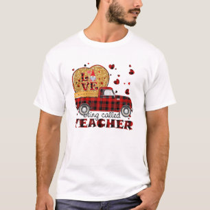 Gnome Vintage Truck Love Being Called Teacher Vale T-Shirt
