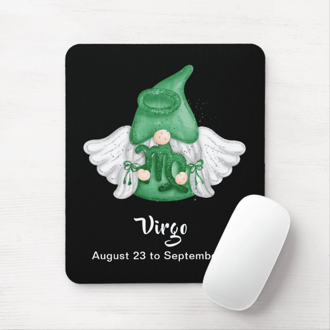 Gnome Virgo Astrology Sign Angel Mouse Pad (With Mouse)