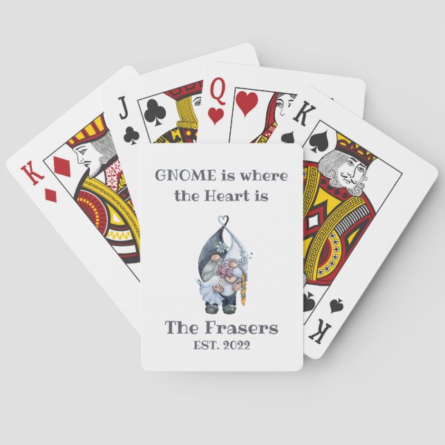 Gnome Wedding Classic Playing Cards (Back)