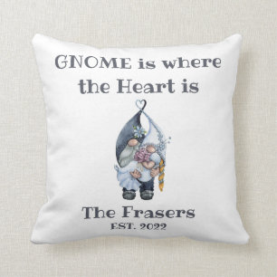 Gnome Wedding Throw Pillow