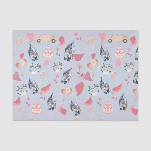 Gnome Wedding Tissue Paper (Front)