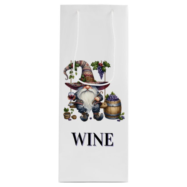 Gnome  wine gift bag (Front)