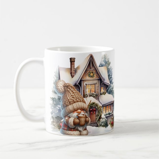 Gnome Wintery  Coffee Mug (Left)