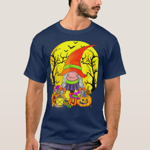 Gnome Witch Halloween Costume Pumpkin Autumn Fall T-Shirt