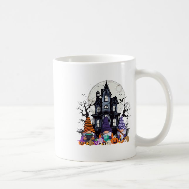 Gnome Witch Halloween Pumpkin Autumn Fall Holiday  Coffee Mug (Right)