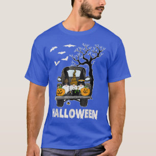 Gnome Witch Pumpkin Truck Drive Gnome Autumn Fall T-Shirt