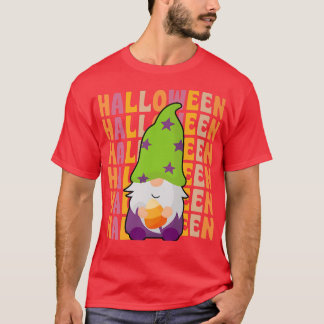 Gnome With Candy 70s 80s Retro Vintage Style Hallo T-Shirt