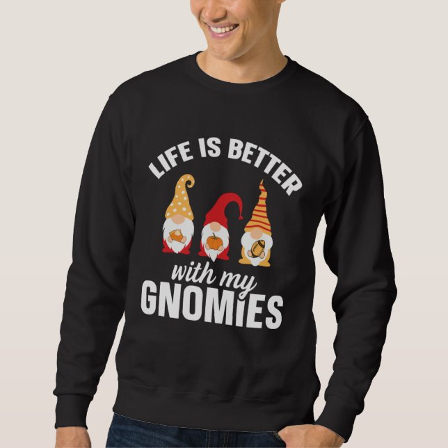Gnome  With Gnomies Pumpkin Spice Gnome Sweatshirt (Front)