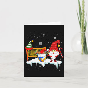 Gnome With Santa Elf Reindeer Volleyball Tools Xma Card