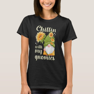 Gnome with sunflower spring motif with garden gno T-Shirt