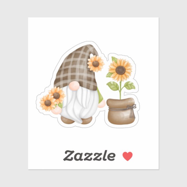 Gnome with Sunflowers  (Sheet)