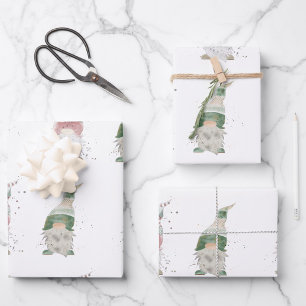 Gnome Wrapping paper   Holiday   3 sheets
