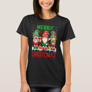 Gnome Xmas Light Pyjamas Merry Christmas Matching T-Shirt