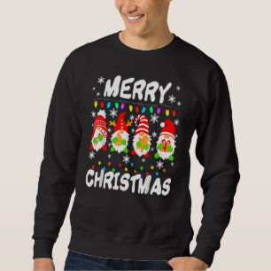 Gnome Xmas Pyjamas Garden Merry Christmas Matching Sweatshirt
