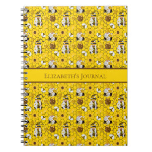 Gnome Yellow Sunflower Bees Honey Journal Notebook