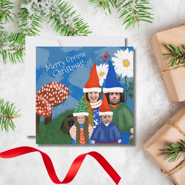 Gnome Your Family Merry Christmas Holiday Card (Creator Uploaded)