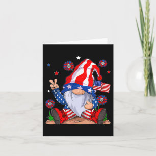 Gnomes 4th Of July Patriotic Gnome Funny American Card
