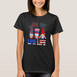 Gnomes American Lpn Life Nurse Stethoscope 4th Of  T-Shirt