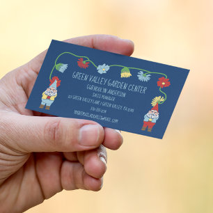 Gnomes and Flowers Custom Garden Centre Business Card