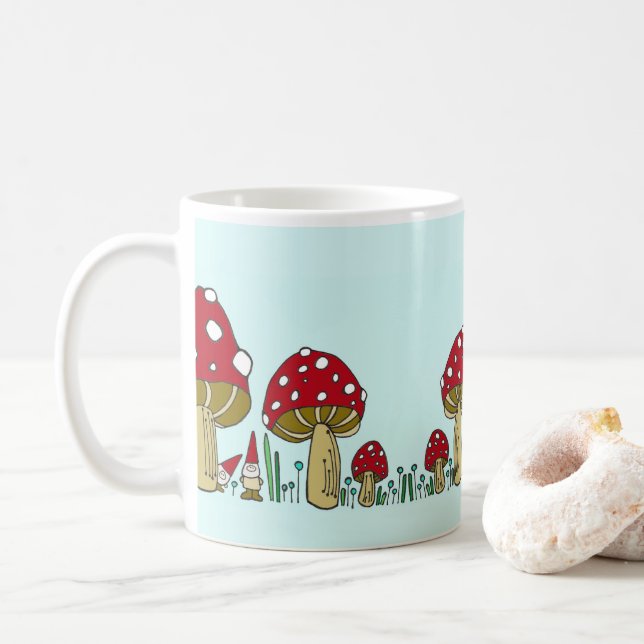 Gnomes and Mushrooms Mug (With Donut)
