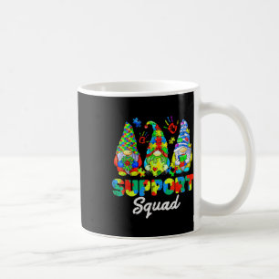 Gnomes Autism Awareness Support Squad Blue Ribbon Coffee Mug