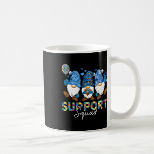 Gnomes Autism Awareness Support Squad Blue Ribbon Coffee Mug