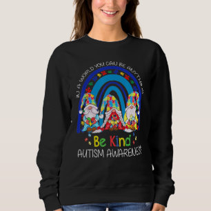 Gnomes Be Autism Awareness Month Puzzle Sweatshirt