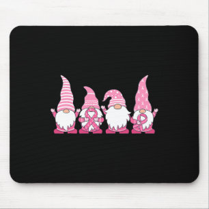 Gnomes Breast Cancer Awareness Peace Lover Gift Wo Mouse Pad