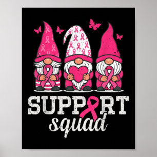 Gnomes Breast Cancer Awareness Support Squad Women Poster