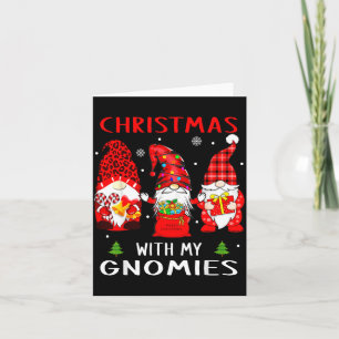 Gnomes Christmas Family Leopard Funny Plaid Men Wo Card