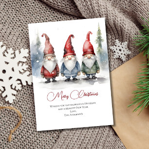 Gnomes Christmas Holiday Season's Greeting Card