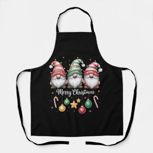 Gnomes Christmas Light Family Gnome Xmas Matching  Apron
