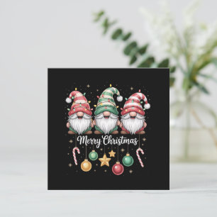 Gnomes Christmas Light Family Gnome Xmas Matching  Holiday Card