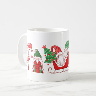 Gnomes Christmas Parade Sleigh & Gifts Coffee Mug