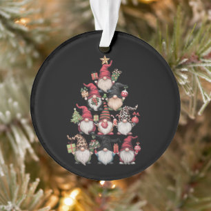 Gnomes Christmas Tree Funny Xmas Holidays Ornament
