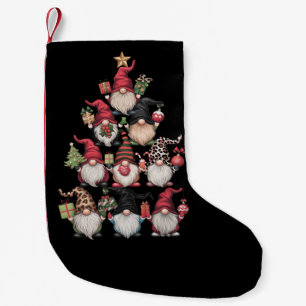 Gnomes Christmas Tree Funny Xmas Holidays Small Christmas Stocking