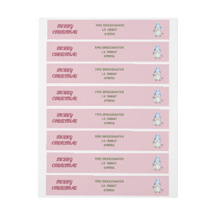 Gnomes Christmas Wrap Around Address Labels