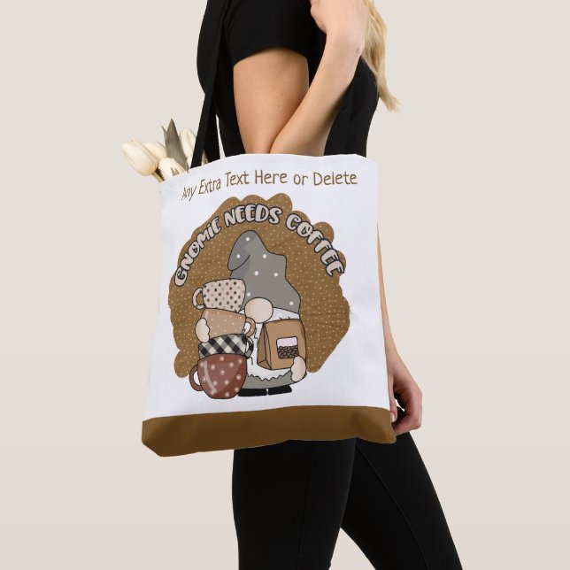 Gnomes Coffee Lovers Cute Adorable Funny Women's Tote Bag (Close Up)