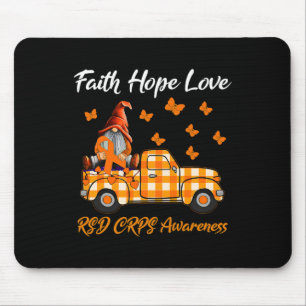 Gnomes Faith Hope Love Rsd Crps Awareness Mouse Pad