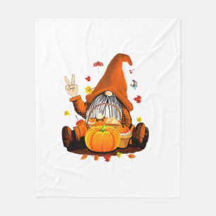 Gnomes Fall Autumn Cute Halloween Thanksgiving Lon Fleece Blanket