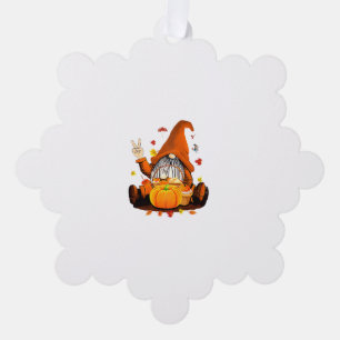 Gnomes Fall Autumn Cute Halloween Thanksgiving Lon Tree Decoration Card