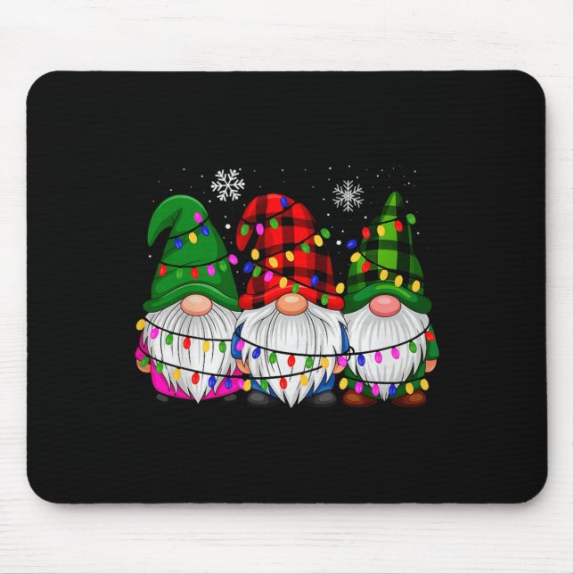 Gnomes Family Matching Pjs Men Women Funny Xmas Ho Mouse Pad (Front)