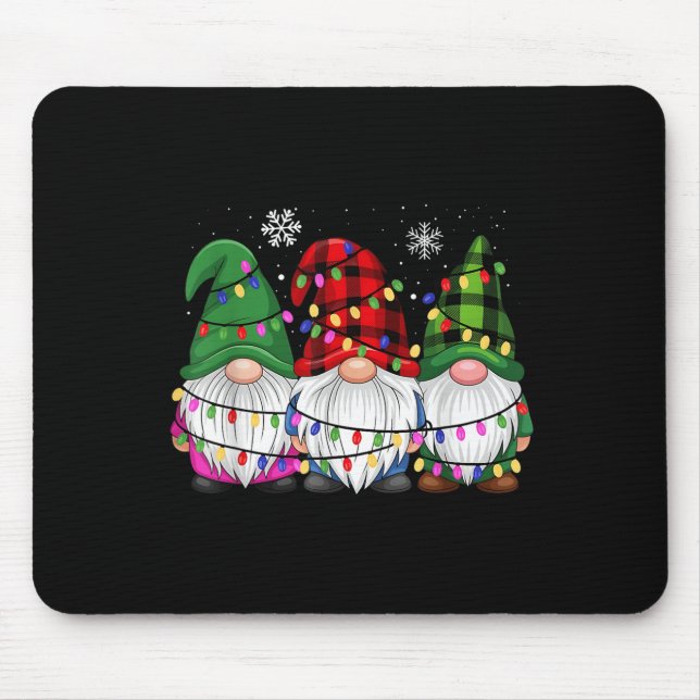Gnomes Family Matching Pjs Men Women Funny Xmas Ho Mouse Pad (Front)