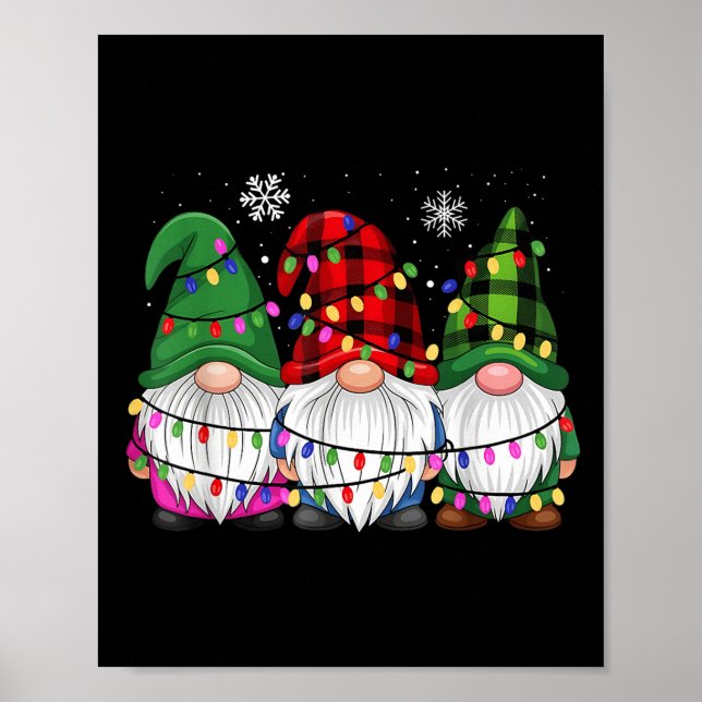 Gnomes Family Matching Pjs Men Women Funny Xmas Ho Poster (Front)