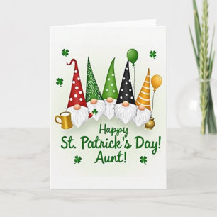 Gnomes Faux Gold St Patricks Card