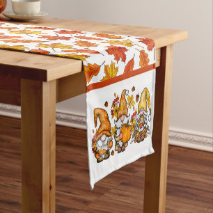 Gnomes For Thanksgiving  Short Table Runner