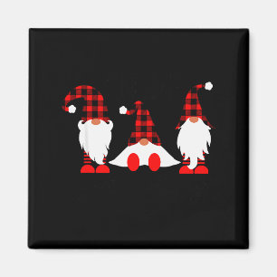 Gnomes For The Holidays Buffalo Plaid Gnome Christ Magnet