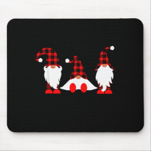 Gnomes For The Holidays Buffalo Plaid Gnome Christ Mouse Pad