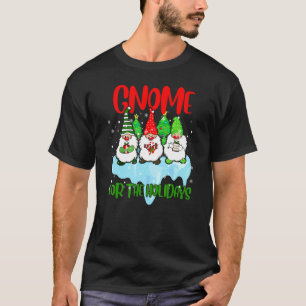 Gnomes For Xmas Holidays Three Gnomes With Presen T-Shirt