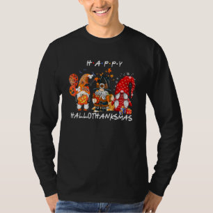Gnomes Halloween Merry Christmas Happy Hallothanks T-Shirt